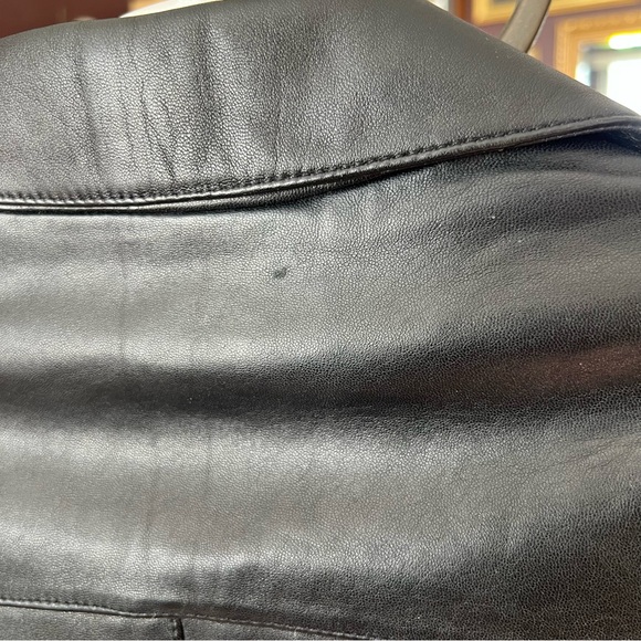 Bebe Cropped Leather Jacket Flared Sleeve Size XS - Picture 9 of 11